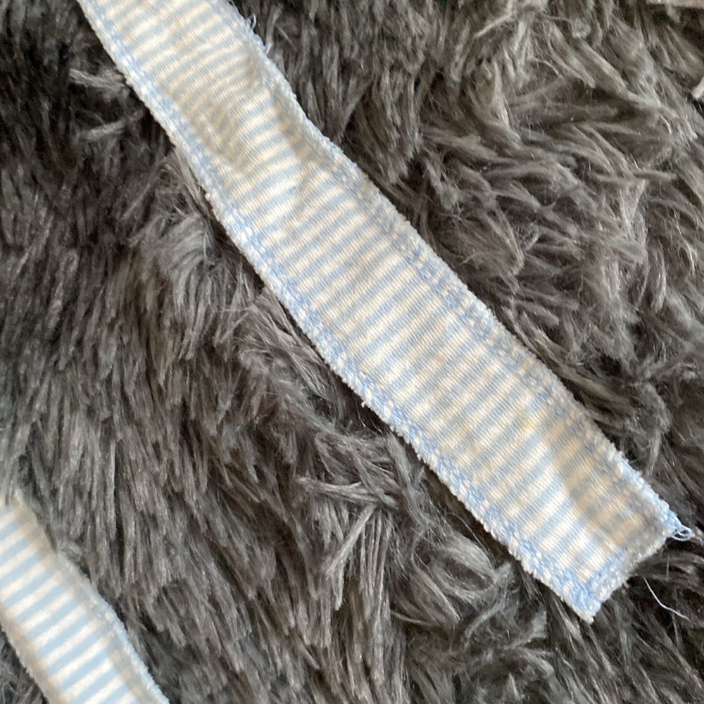 Baby blue and white striped strap belt - Picture 6 of 13